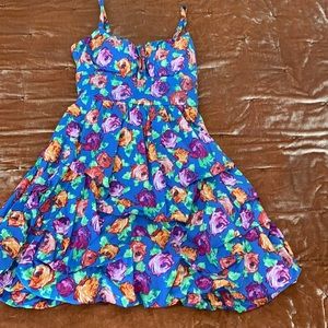 Blue Floral Dressbarn a-line sundress 14